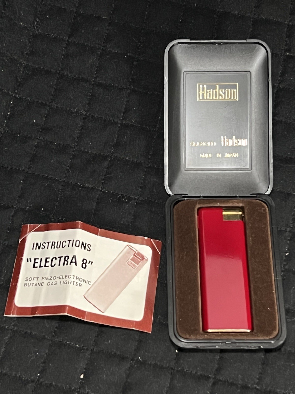 Hadson Electra 8 Butane Gas Lighter with Original Case – Vintage