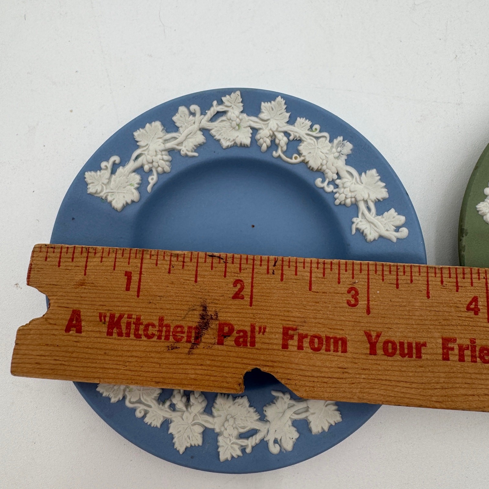 Vintage Wedgwood Ashtrays Blue Lavendar and Green Celedon Jasperware