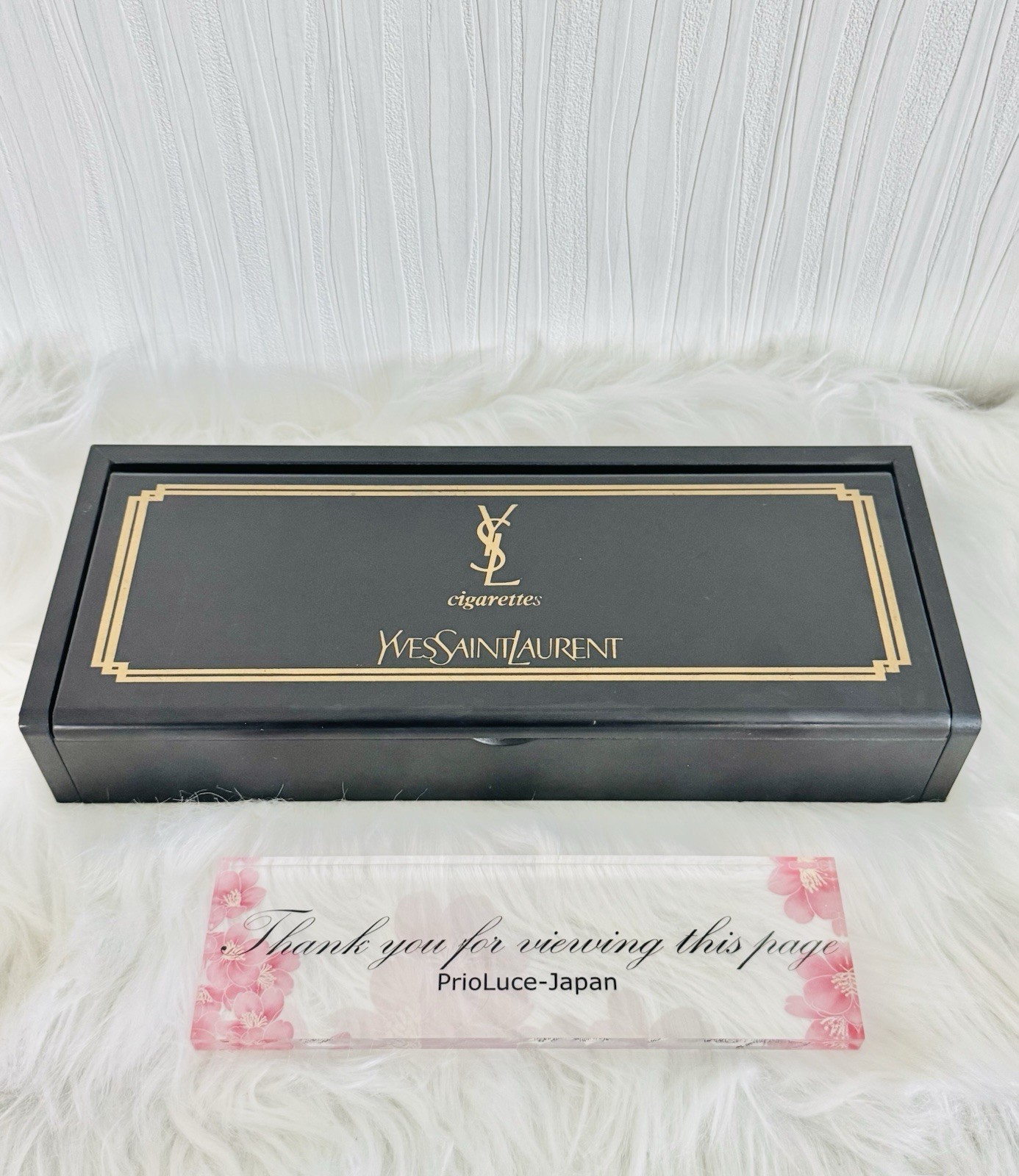 Yves Saint Laurent YSL Cigarette Case Wood Vintage