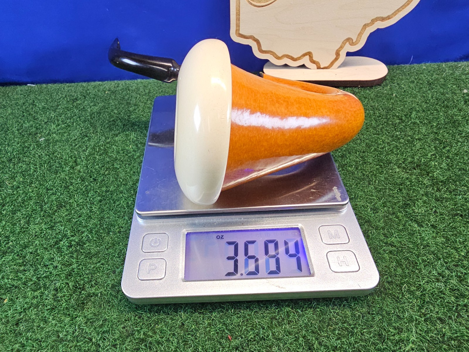 Jumbo Natural Gourd Calabash Meerschaum Sherlock Holmes Style Estate Pipe