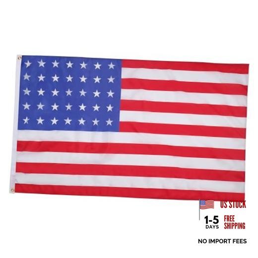 – Usa 35 Stars Flag – 3×5 Ft – 100D Polyester Us – American Banner with Two