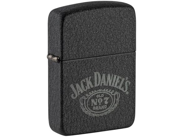 🔥 ZIPPO Jack Daniel’s No. 7 Black Crackle 1941 throw-back Lighter 1.5x Thicker