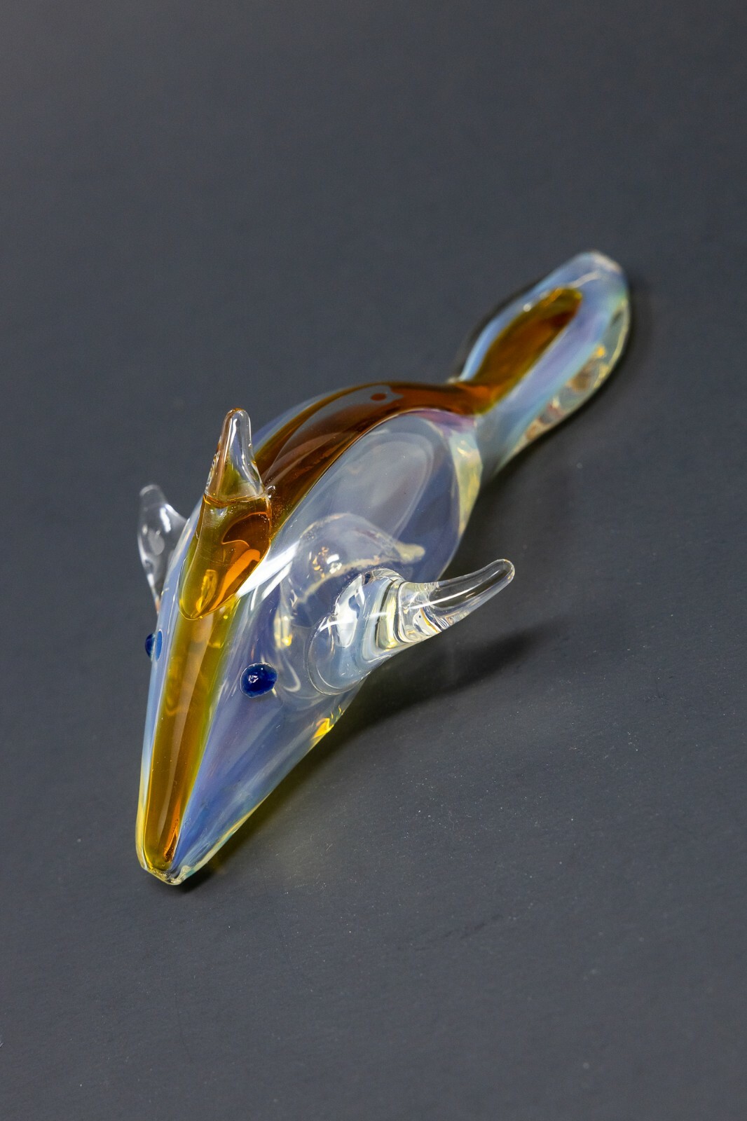 5″ Collectible Amber Dolphin TOBACCO Glass Handmade Smoking Pipe – Fast Shipping