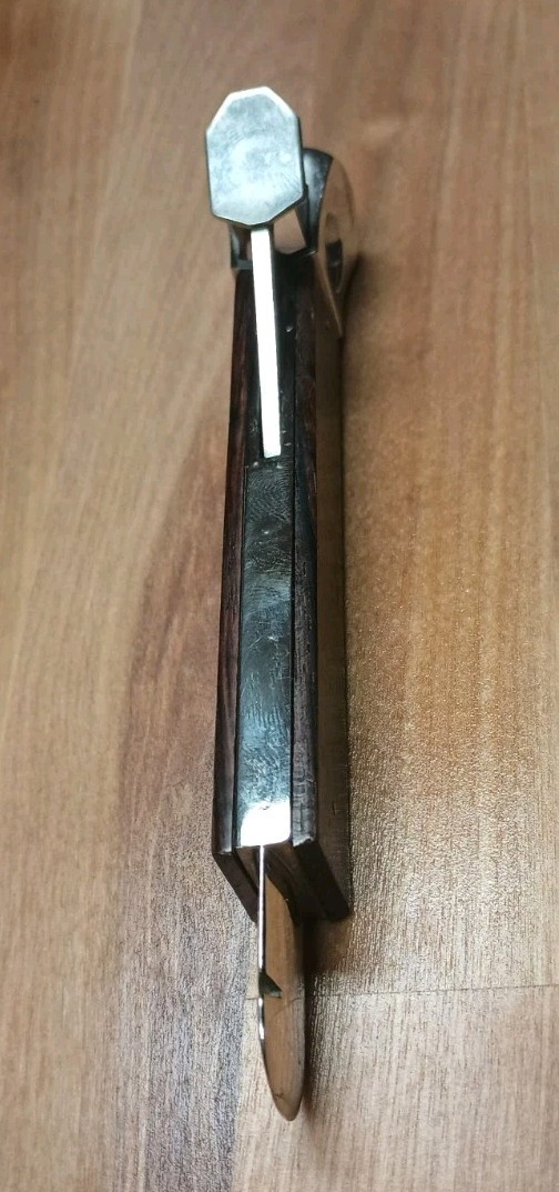 Vintage Solingen Cigar Cutter Western Germany Wood Silver Pocket Tool