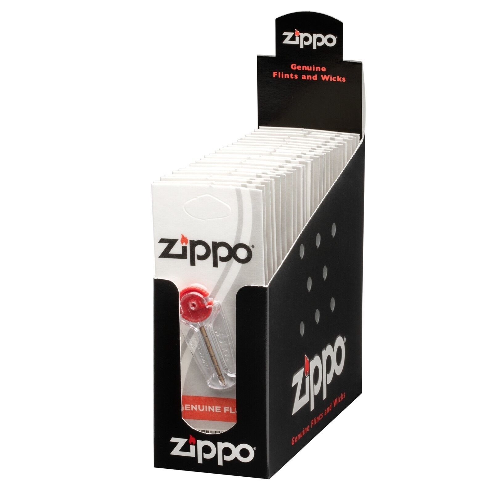 24 Zippo Flint Cards & Dispenser 6 Flints per Card, 144 Flints in Total, 2406NG