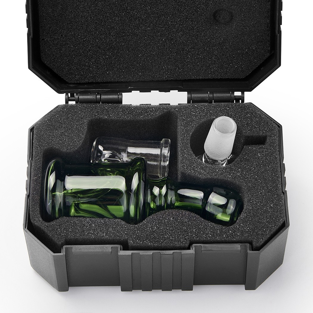 4″ Mini Glass Bong Smoking Tobacco Glass Water Pipe with 14mm Bowl & Decent Box