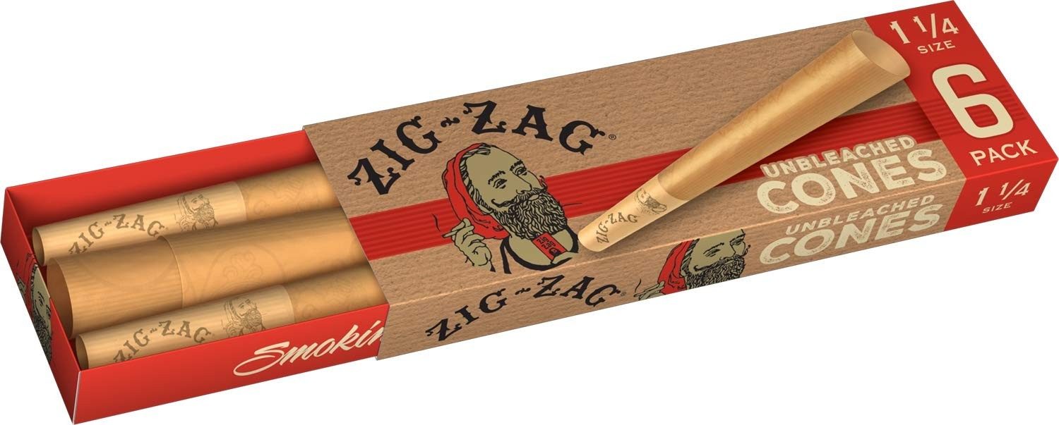 Pre Rolled Cones 1 1/4 Size Unbleached (24-6 Packs) – Slow Burning with Tips …