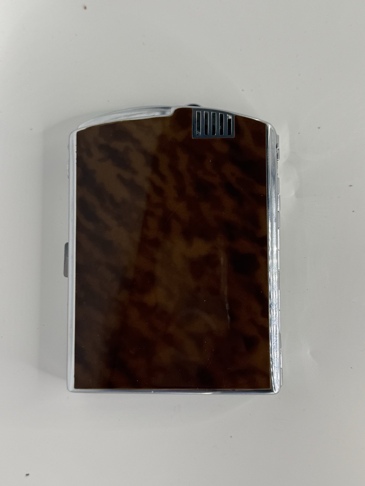 Vintage 30s/40s Ronson Mastercase Cigarette Case and Lighter Silver & Brown