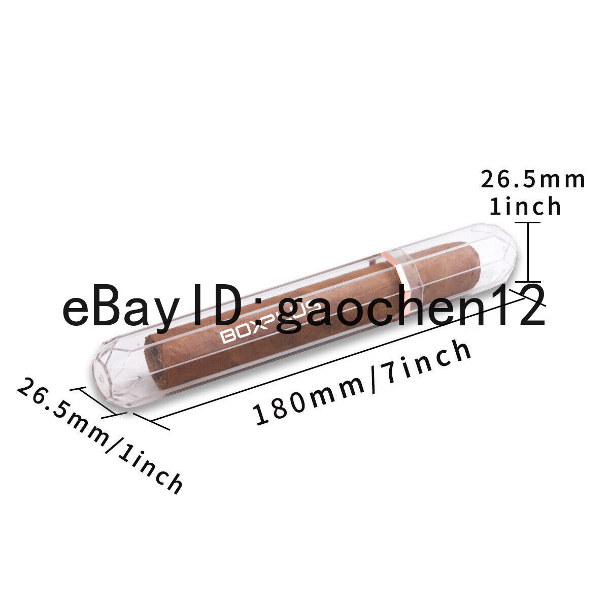 2PCS Travel Plastic Single Cigar Case Humidor Cigar Tube Stand Moisturizing Tool