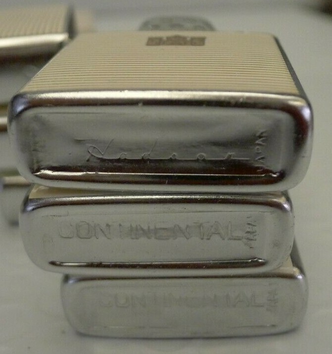 3 Different Hadson / Continental Advertising Lighters with Boxes -NOS – See List