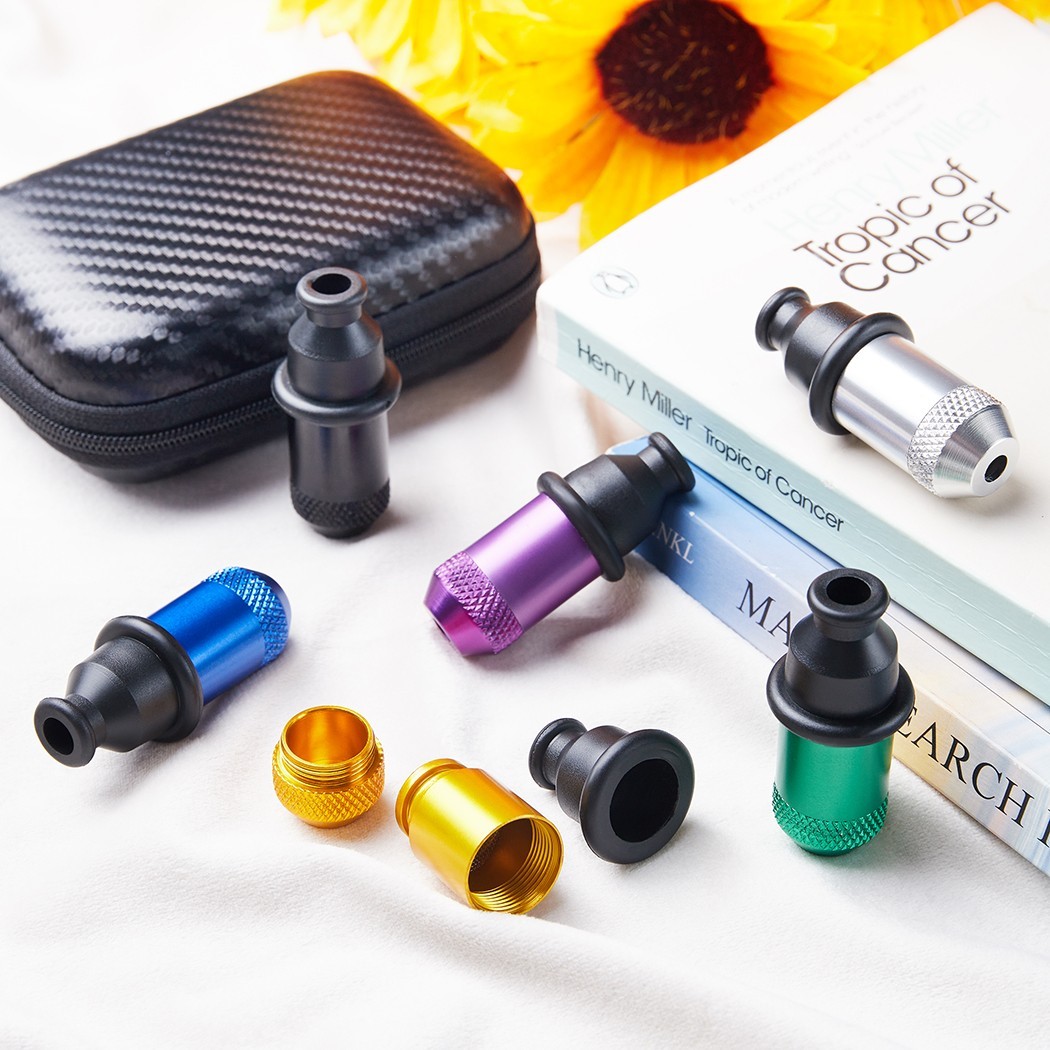 12 Pc Sneak a Toke Mini One Hitter Metal Tobacco Portable Smoking Pipe With Tool