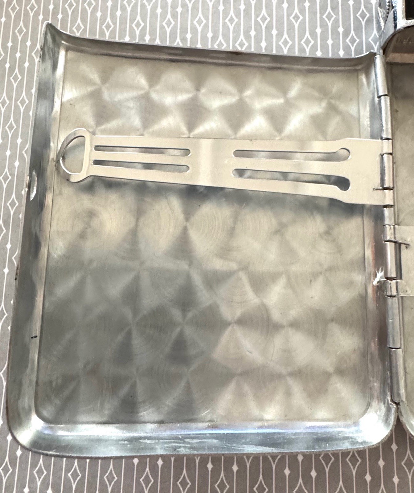 Marathon Art Deco Enamel Petrol Cigarette Case Lighter Mechanism Works
