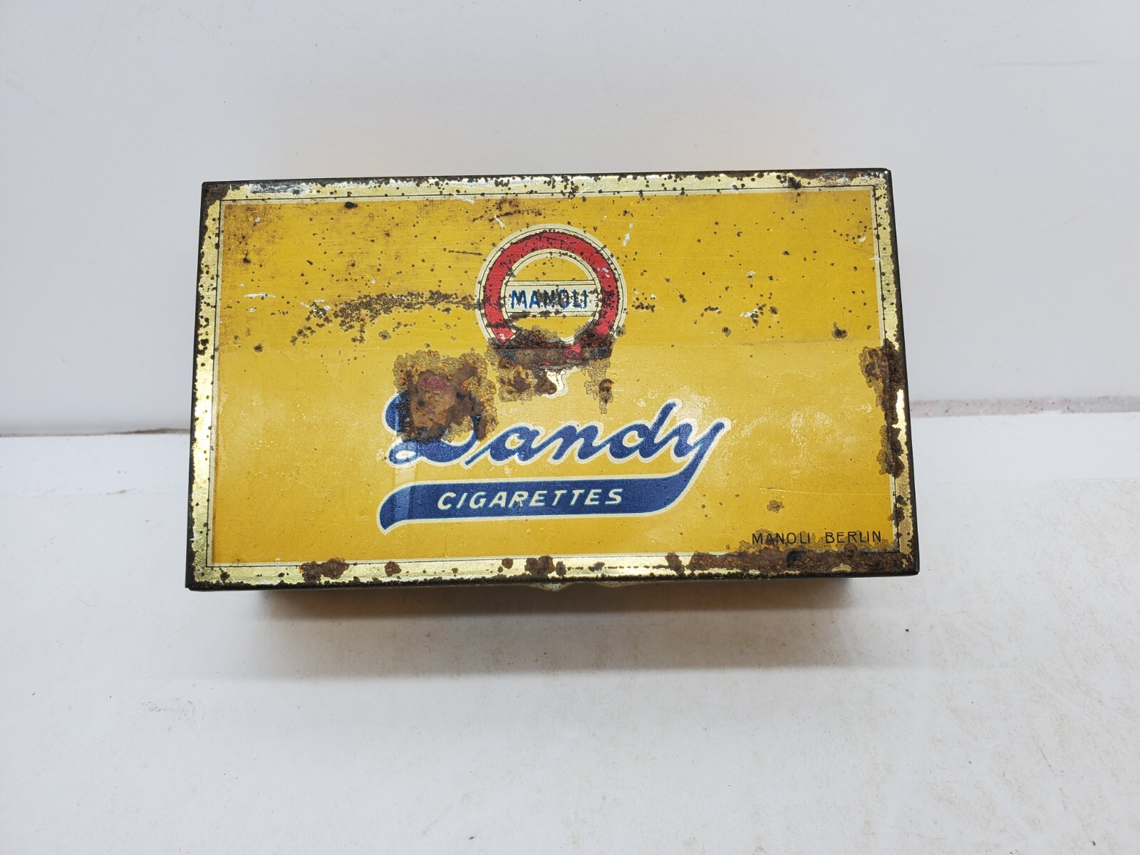 Vintage Manoli DANDY Gold Tipped 100 Cigarette Tobacco Tin – Germany