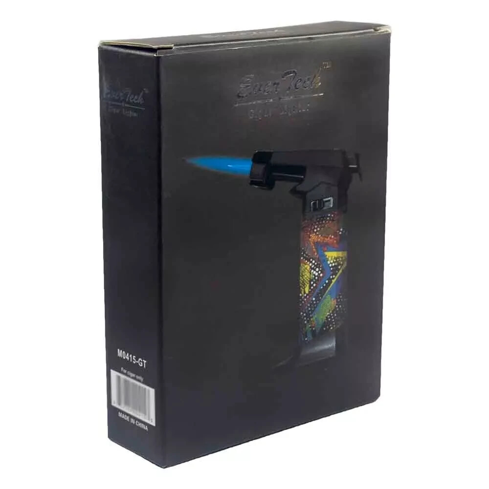 Big Jet Torch Table Lighter Butane Refillable 1300°C/2500°F w/ Ever Tech Box GT