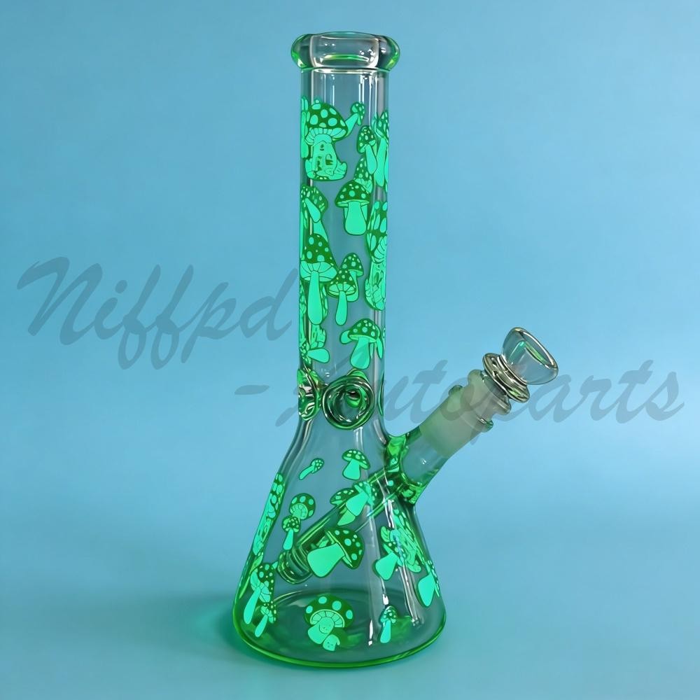 10″ Glass Bong Smoking Hookah Water Pipe Heavy Tobacco Beaker With 14mm Bowl US