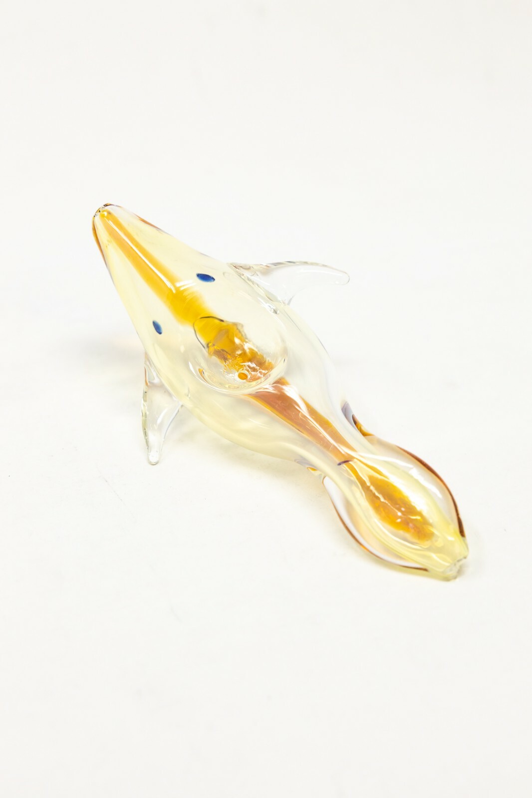 5″ Collectible Amber Dolphin TOBACCO Glass Handmade Smoking Pipe – Fast Shipping