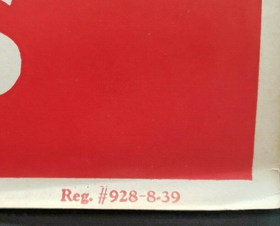 Vintage 1940’s Avalon Cigarette Store Sign / Poster 18″ x 12″ NOS WS9B