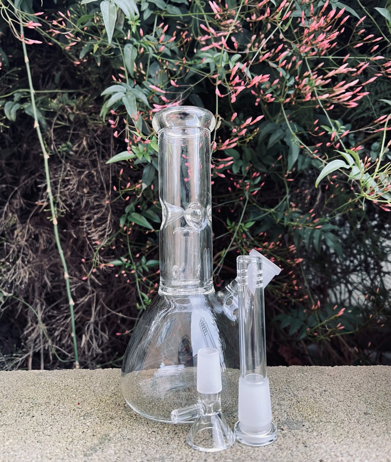 Premium Thick Glass 9″ Inch Clear Glass Hookah Water Pipe Bong with 14mm Bowl