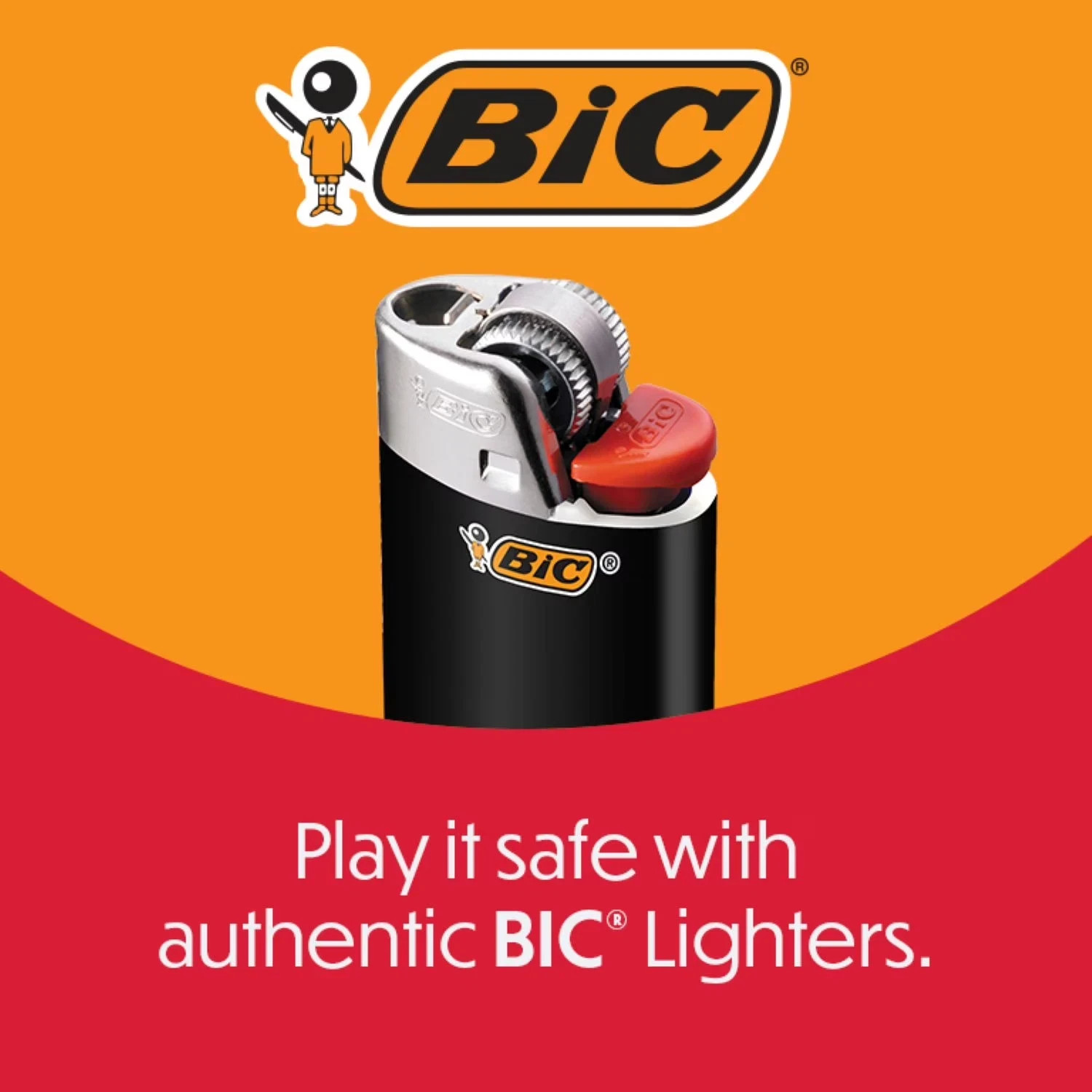 BIC Maxi Pocket Lighters, Assorted Colors, Pack of 5, Designs May Vary