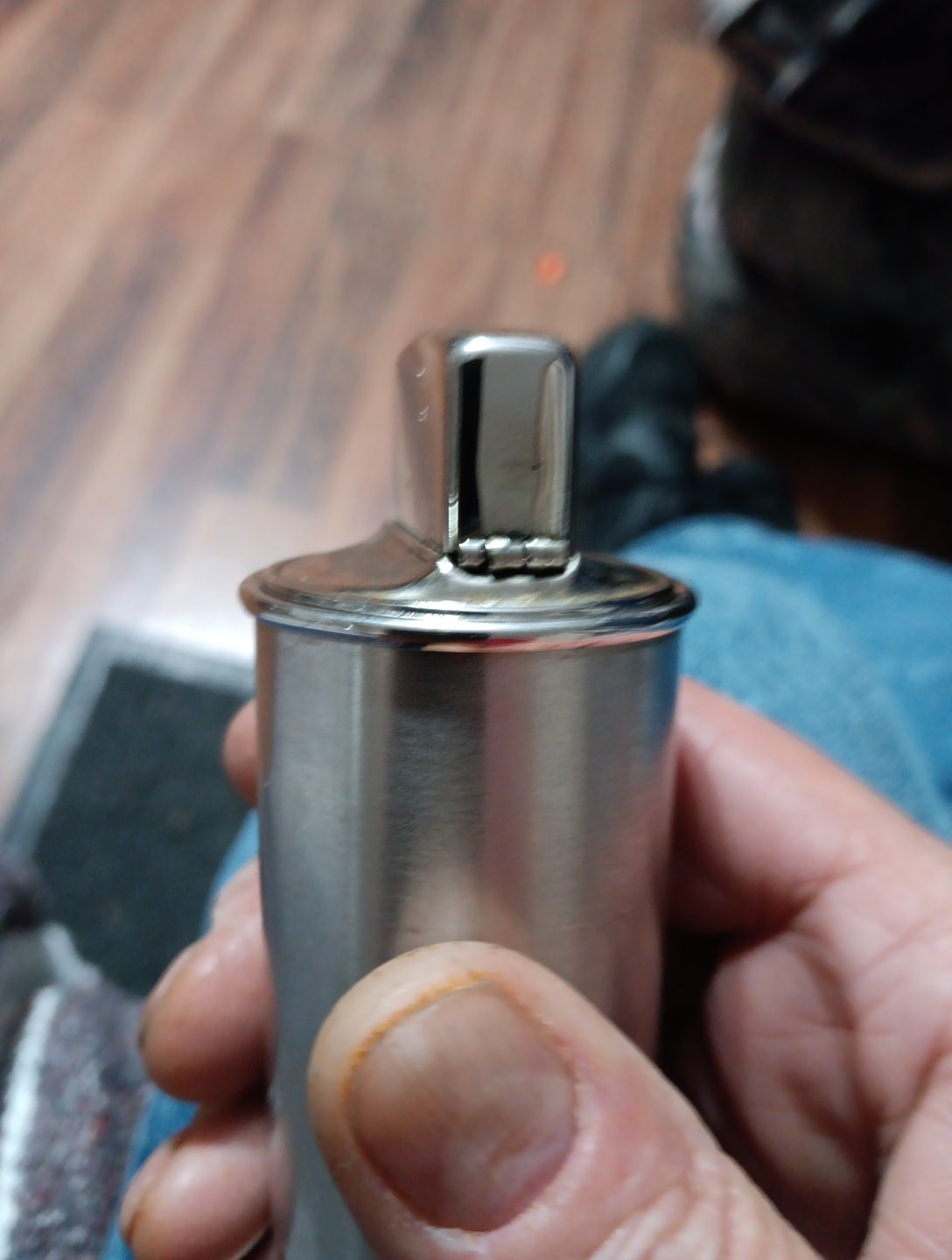 Vintage Zippo Moderne Table Lighter Engraved “Packard” w/ Oil Field Drill Well