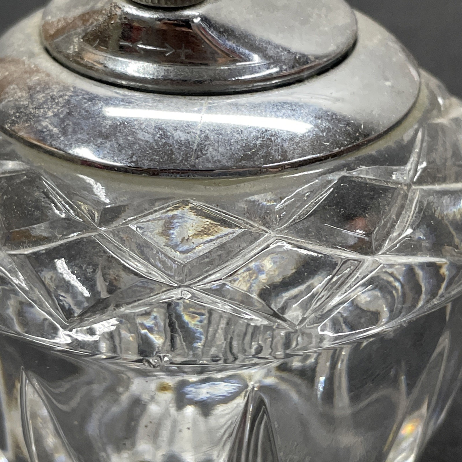 Princess house lead crystal glass tabletop lighter no flint untested