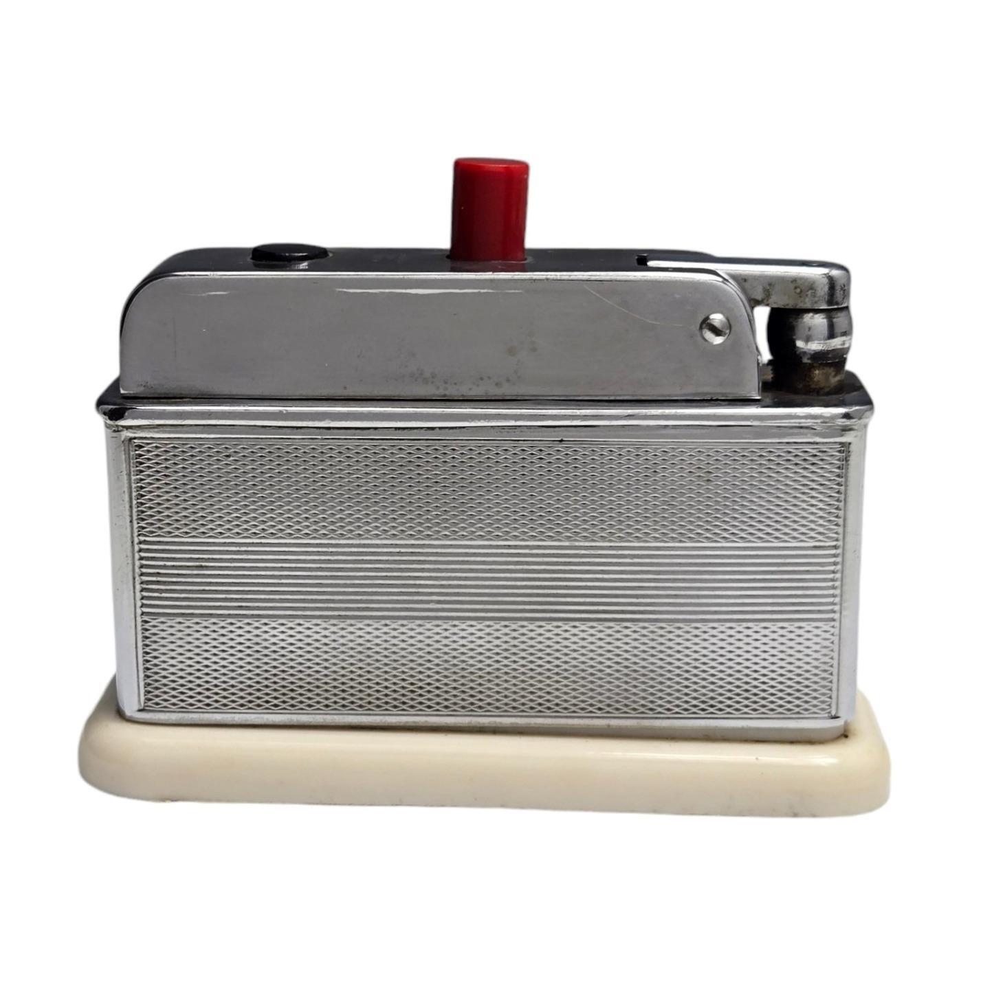 Vintage Art Deco Bakelite Pressto Push Button Automatic Table Lighter – England