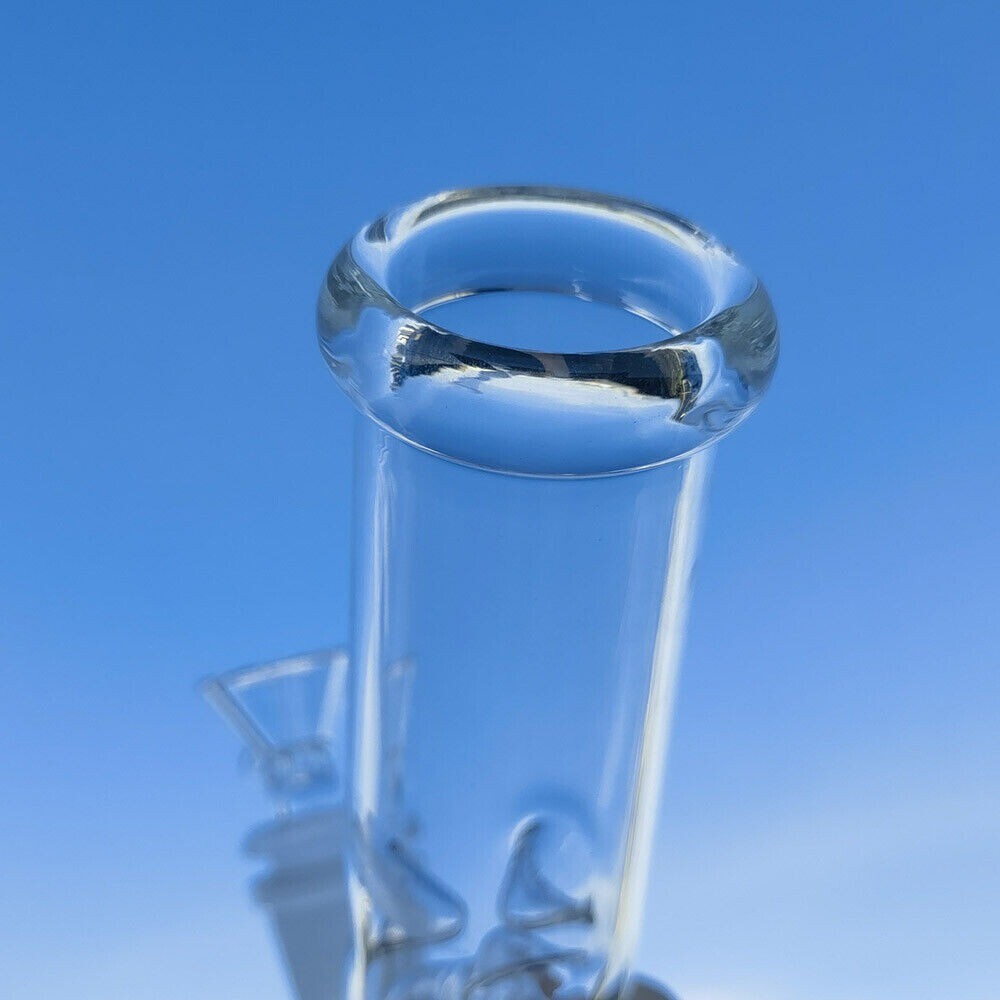 10inch Clear Glass Bong Water Pipe Smoking Hand Pipes Hookah Shisha + 14mm Bowl