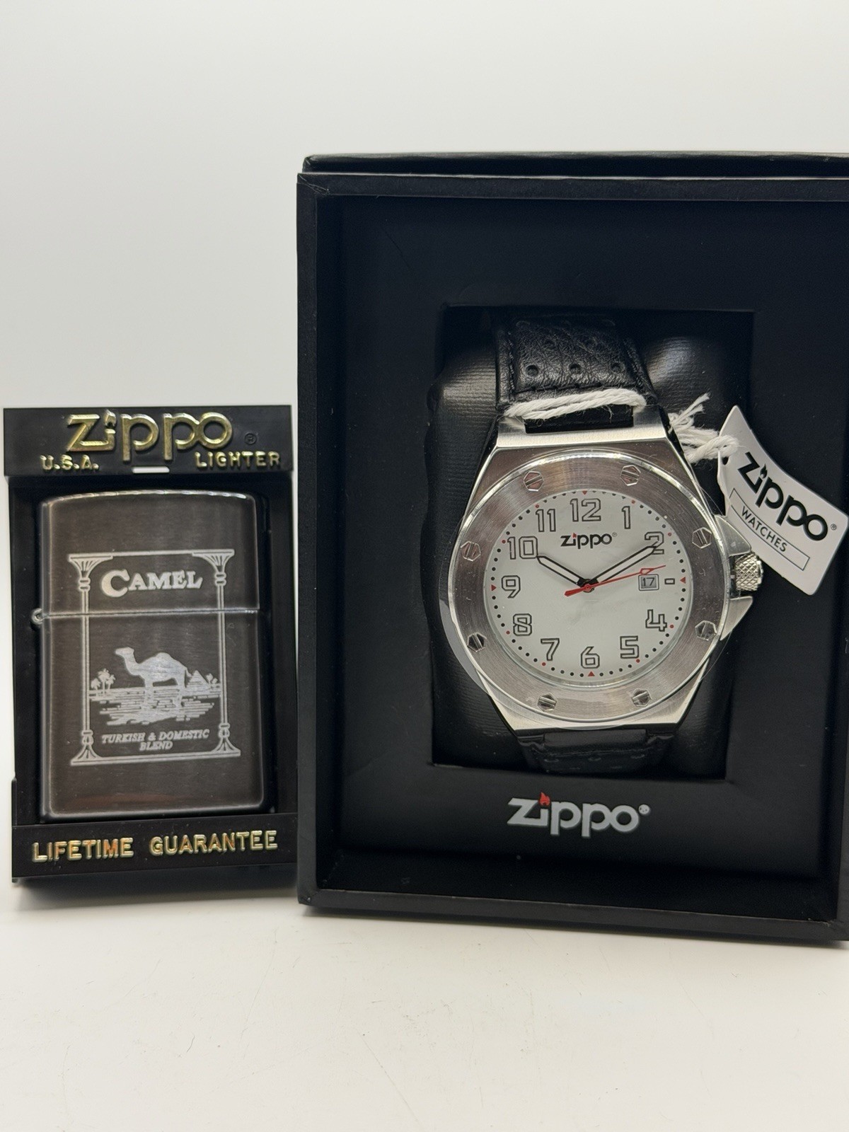 Vintage 1999 Camel Since 1913 Midnight Chrome Zippo Lighter Casual Men’s Watch