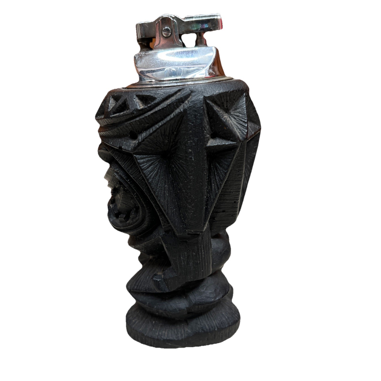 Vintage Coco Joe’s of Hawaii Tiki Tabletop Lava Lighter MCM Chrome Top READ NOTE