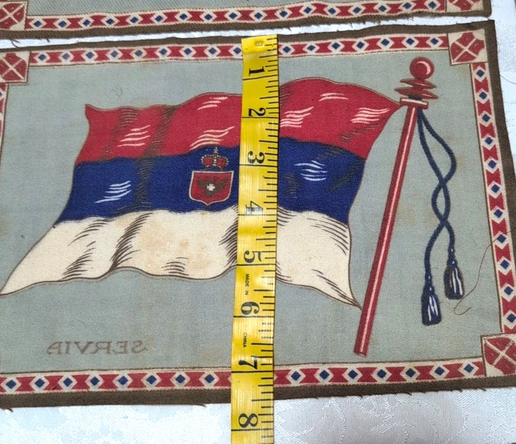 5 Vintage Large Cigar Box Felt Flags