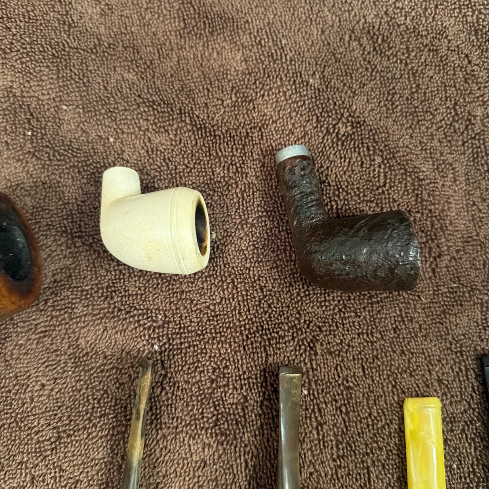 Lot Of 13 Tobacco Pipes & Stems Mixed Lot Preowned Mostly Branded As Shown READ
