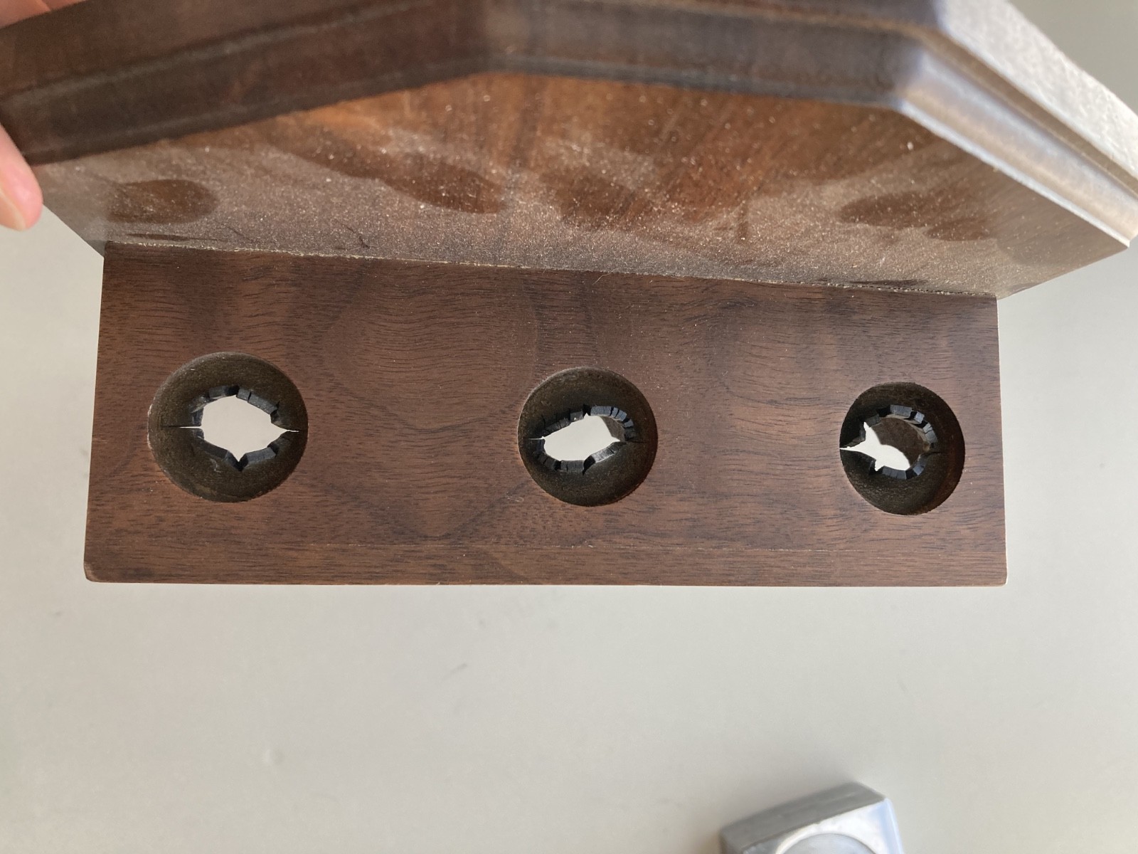 Decatur Industries Genuine Walnut Wood Wall Mounted 3 Pipe Holder 11″ x 7″
