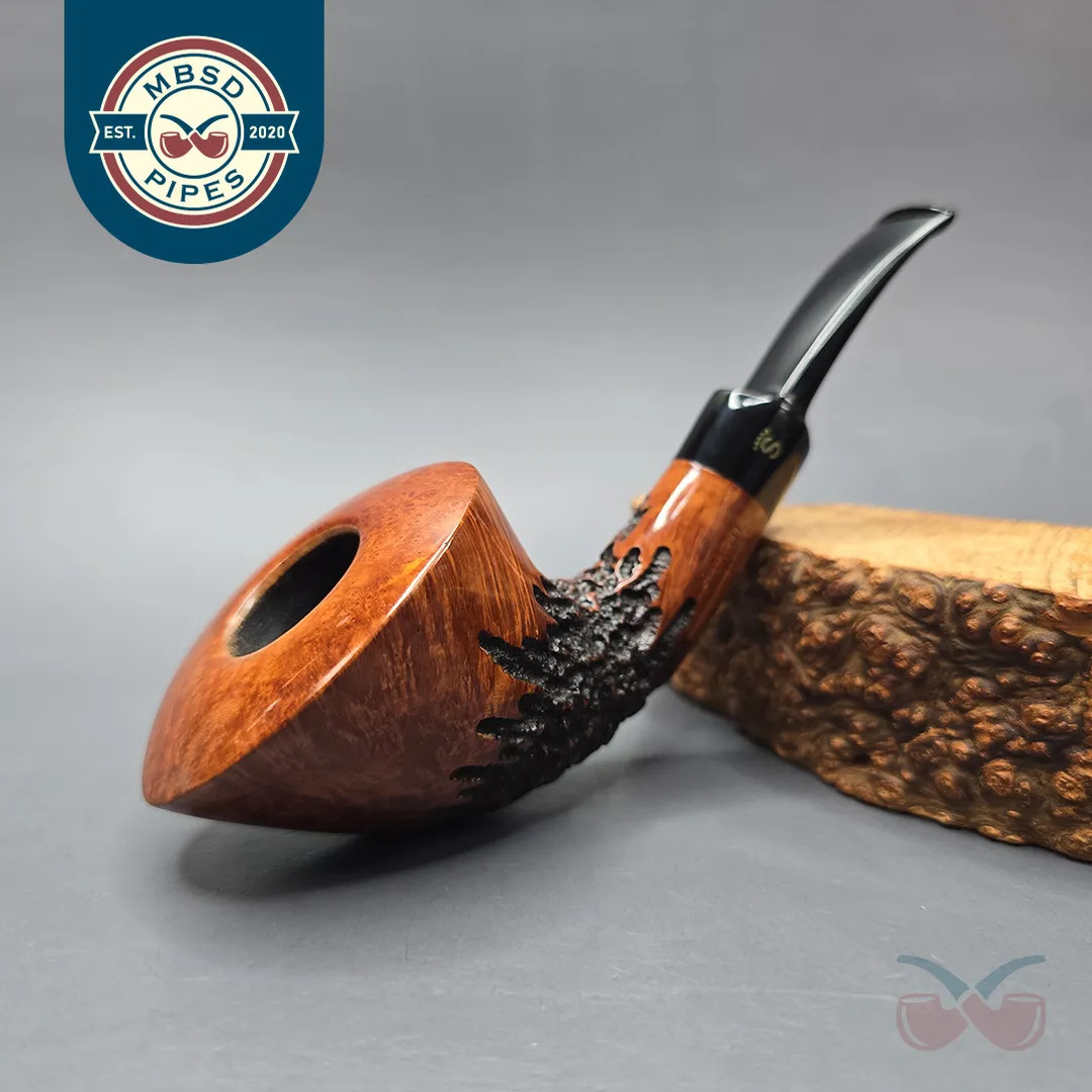Stanwell Pre-2010 Rustico Partially Rusticated Estate Briar Pipe, Danish Estates