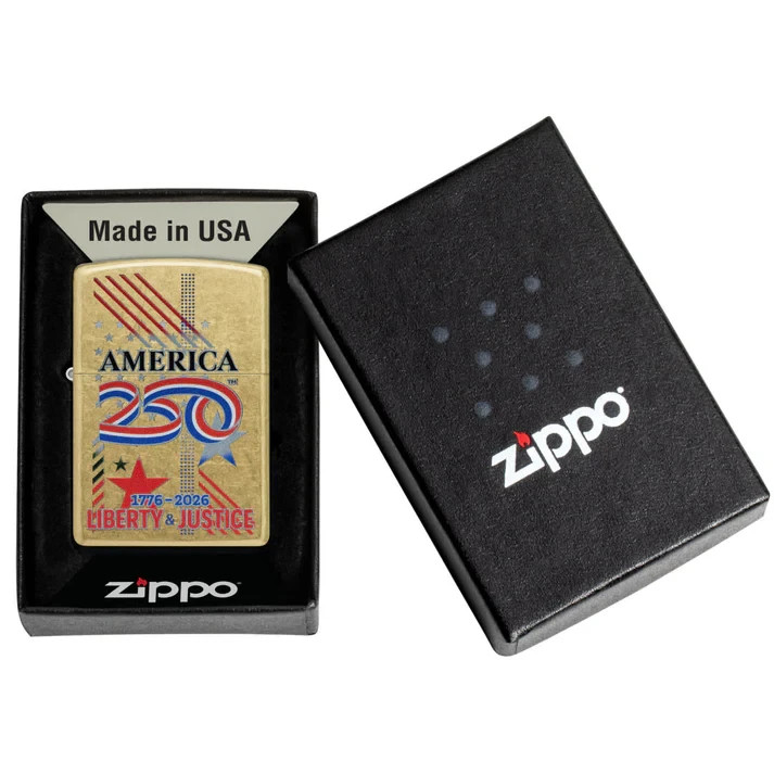 Zippo America 250th Anniversary 1776-2026 Color Image Street Brass 47287