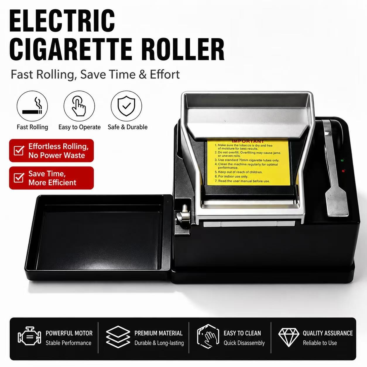 Electric Cigarette Rolling Machine Injector Tube Automatic Roller