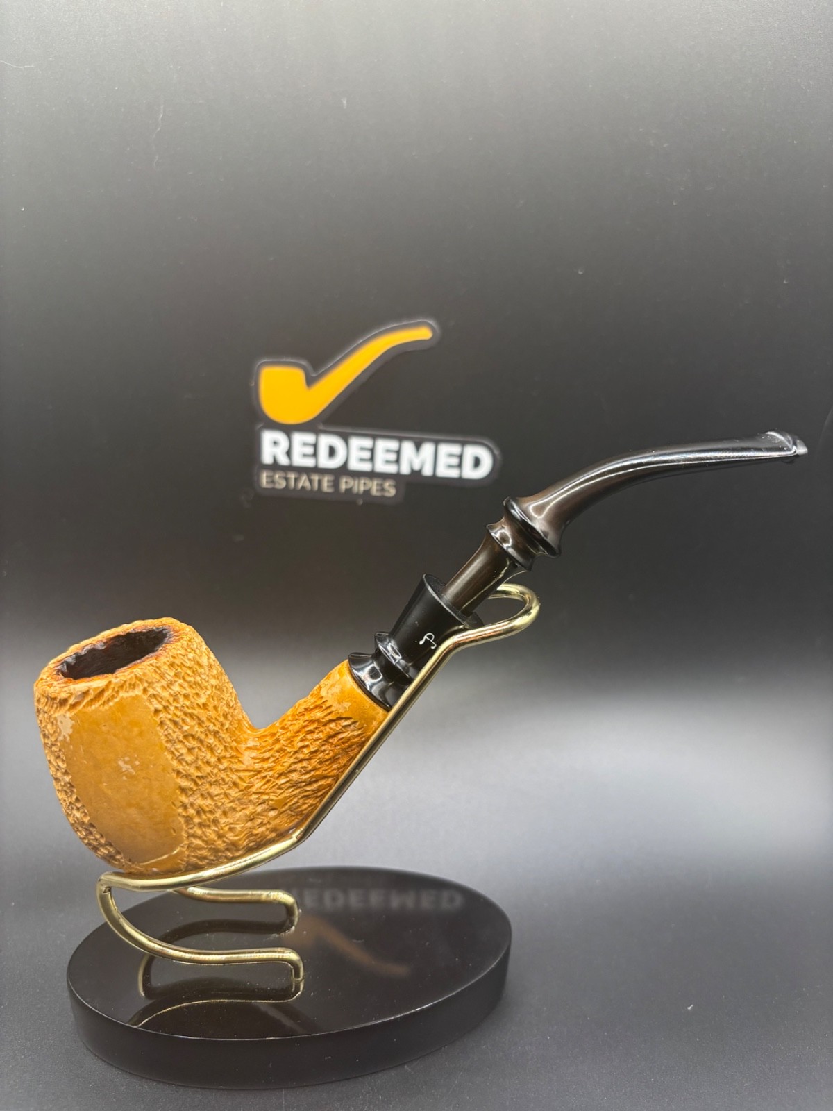 Pioneer Carved Block Meerschaum Bent Billiard Estate Pipe