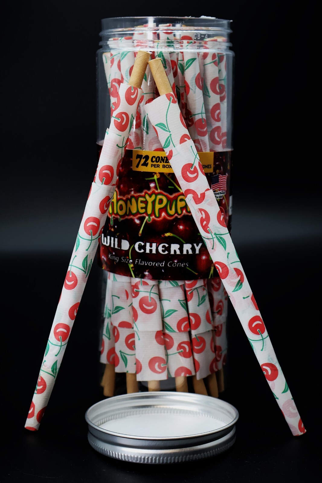 Wild Cherry! Classic King Size(72 Cones)-Flavored Pre Rolled Cones With Tips