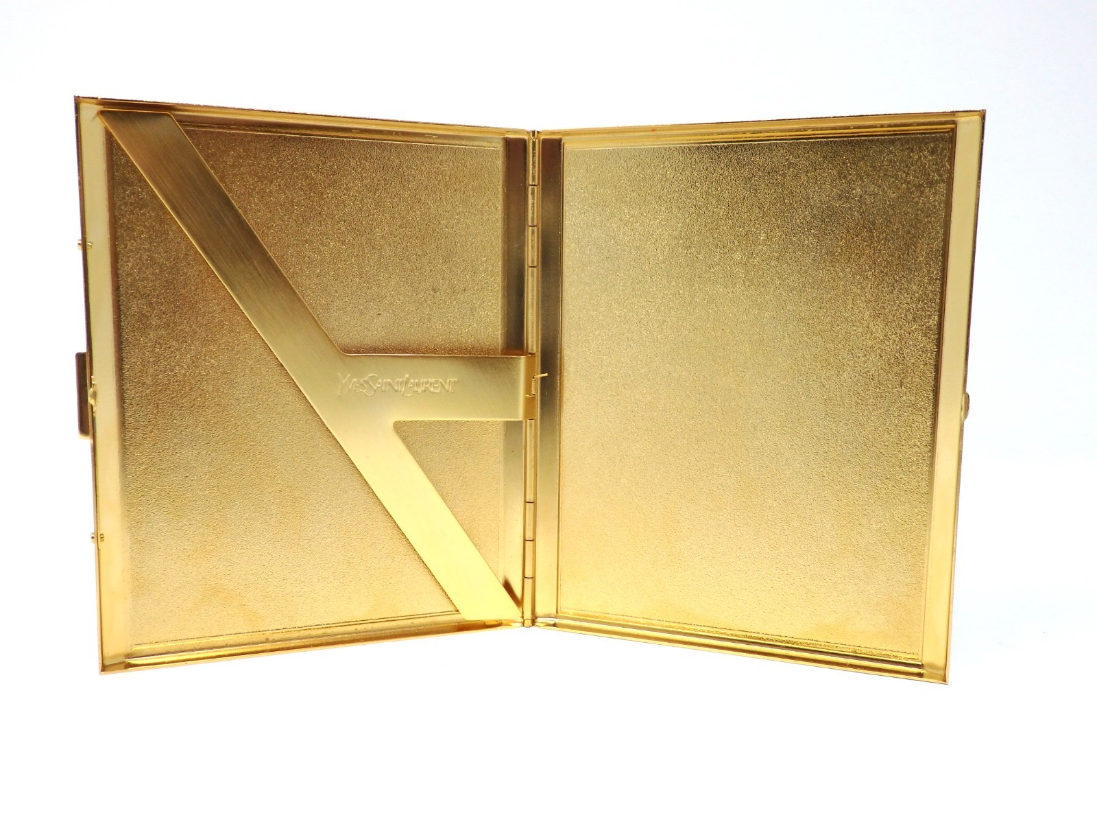 YVES SAINT LAURENT YSL Logo Vintage Cigarette Holder Card Case Gray Unused Mint
