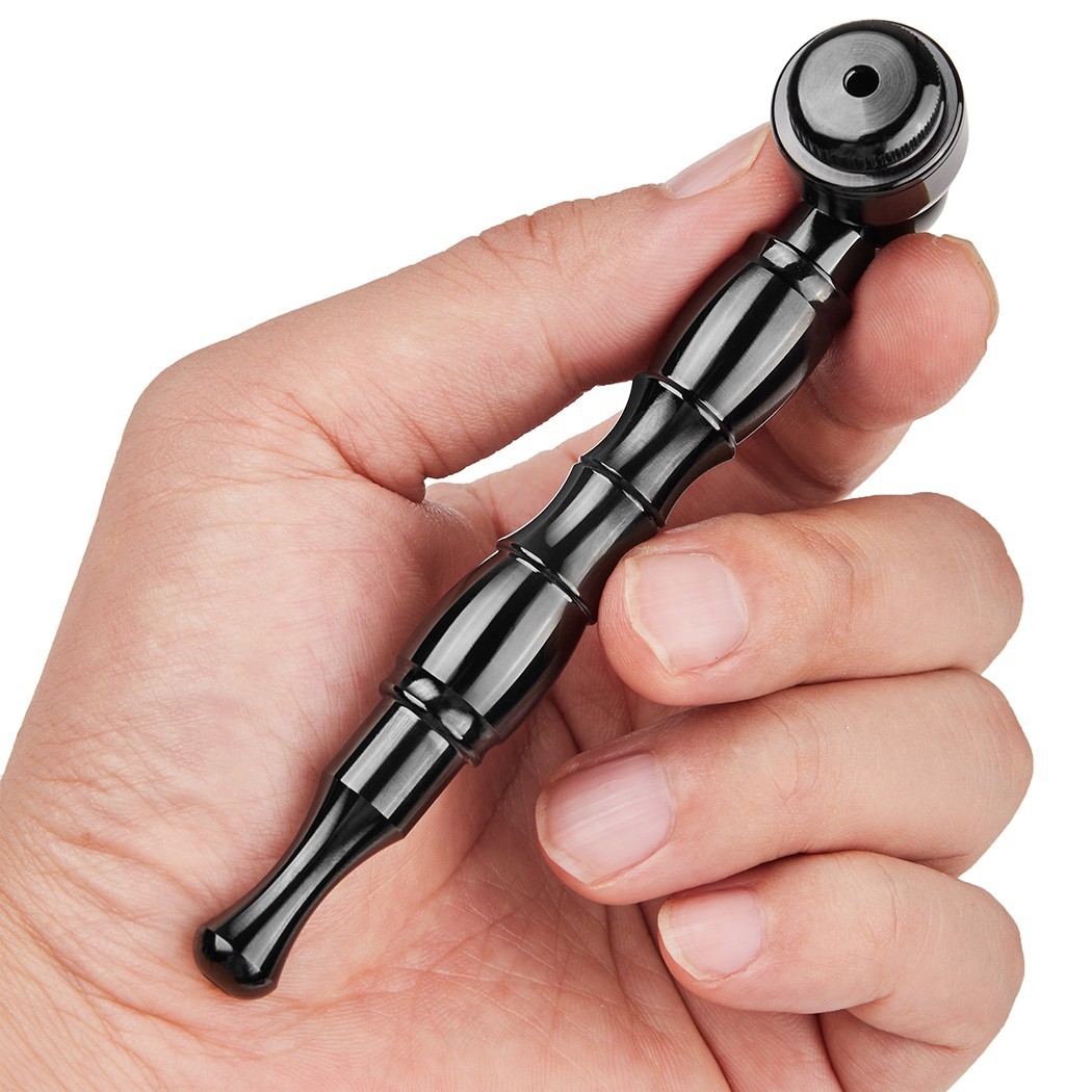 4.3″ Metal Detachment Tobacco Smoking Pipe with Cap Lid Screens and Tools Screen