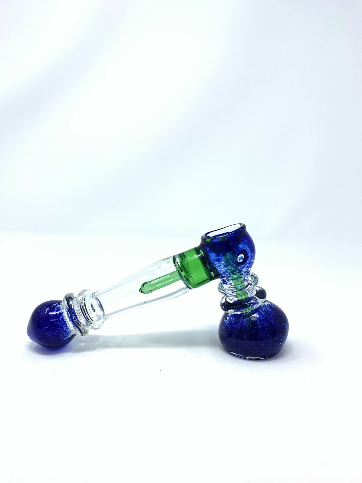 Hookah Water Pipe 7″ Blue/Green Tobacco Hammer Bubbler Bong w/ Percolator