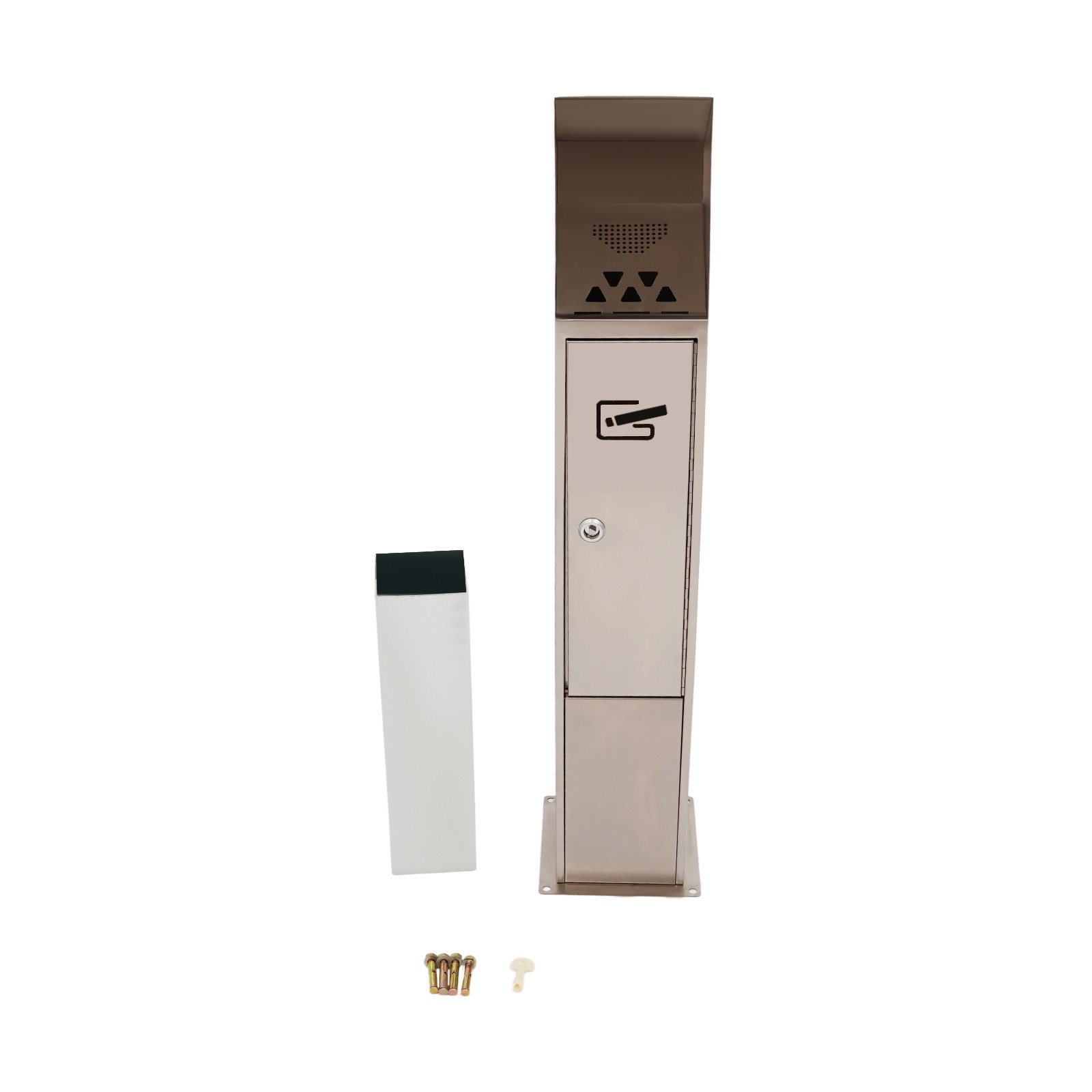 1.27 Gal Free Standing Outdoor Standing Ashtray Smoking Cigarette Butts Ash Tray