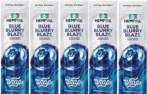 Hempire Rolling Papers Blueberry Blaze (5 Pouches) – 4 Per Pack