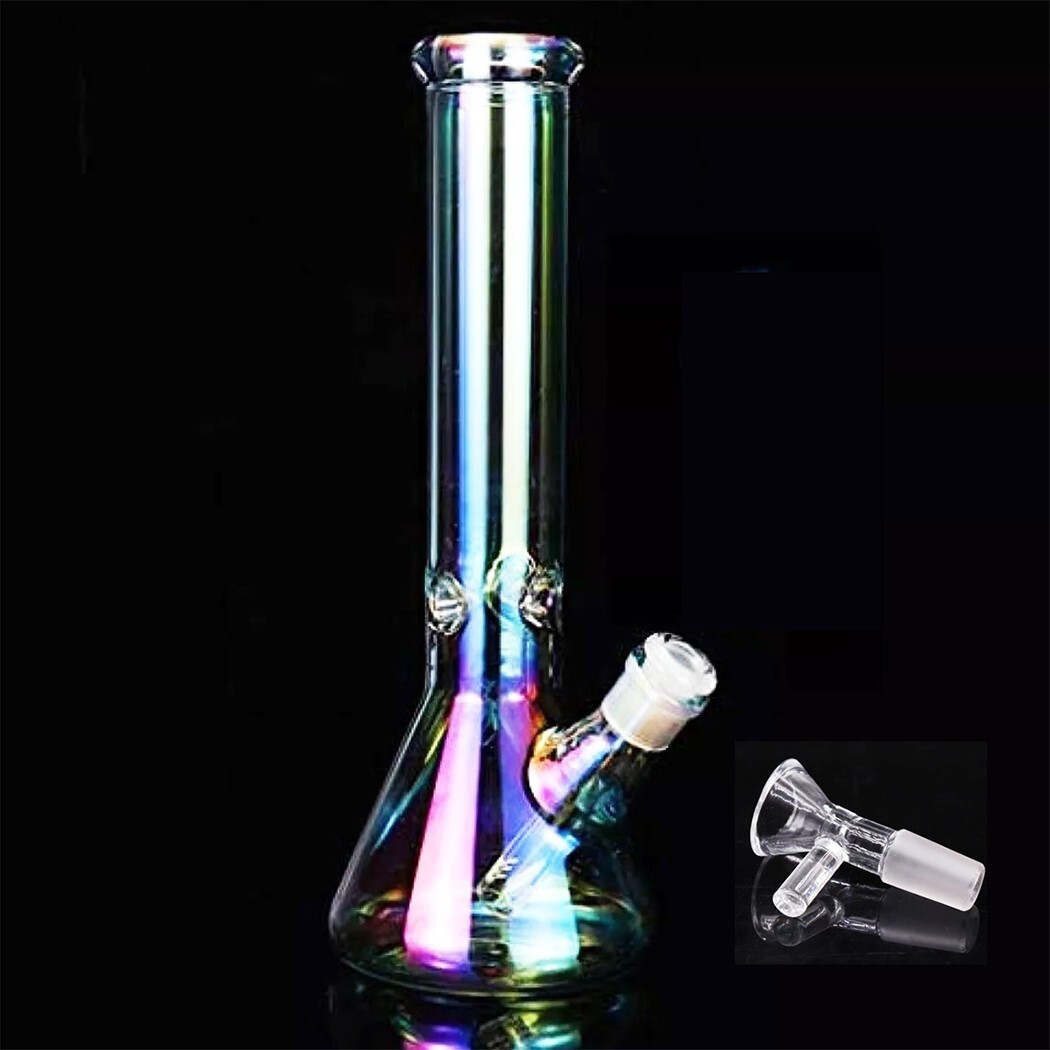 11″ Glass Bong Beaker Smoking Water Pipe Percolate Bong Thick Hookah 14mm Bowl