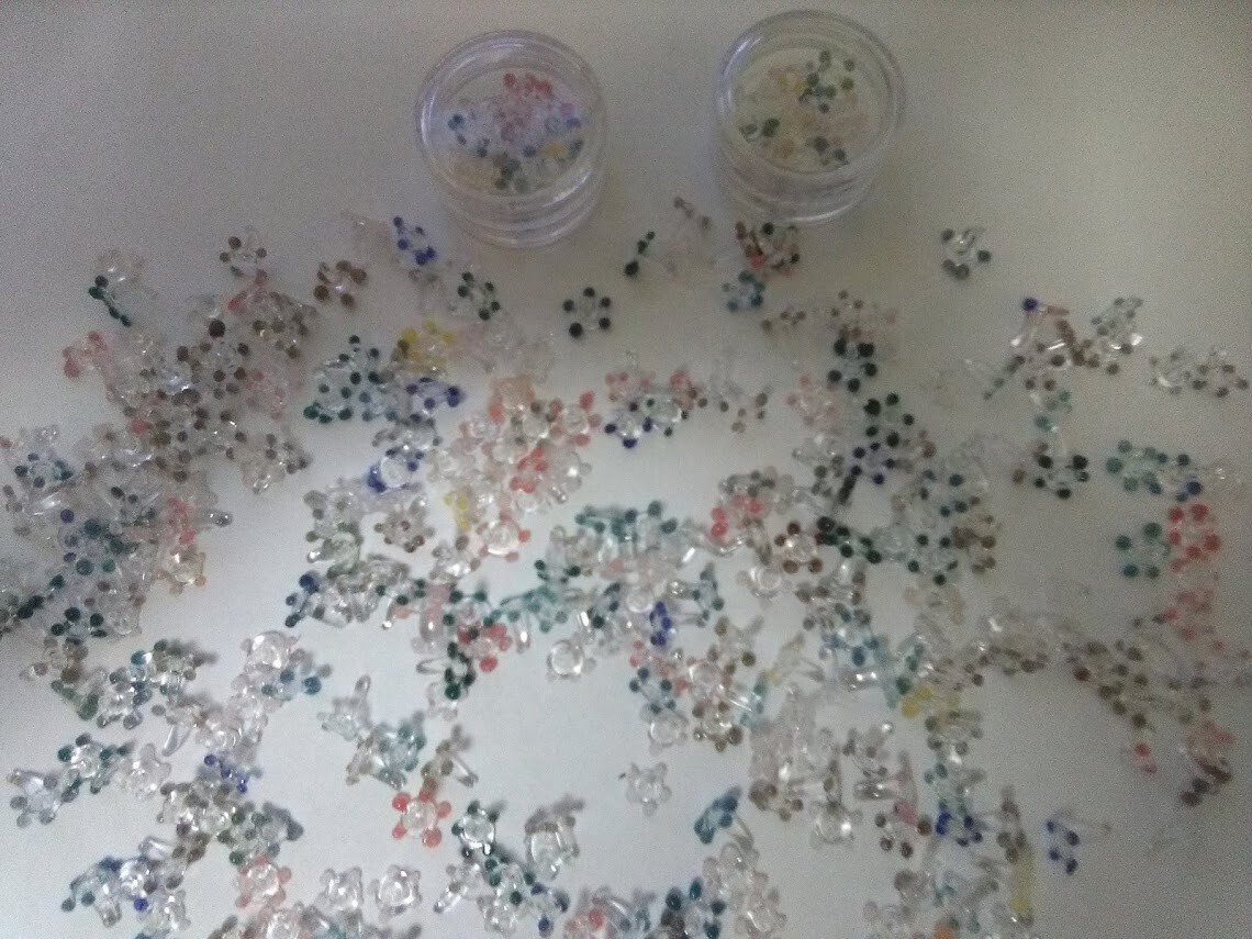 10X Daisy Flower Style Pyrex Glass Screens Filter Hand Made 8-10mm Avg(10pc lot)