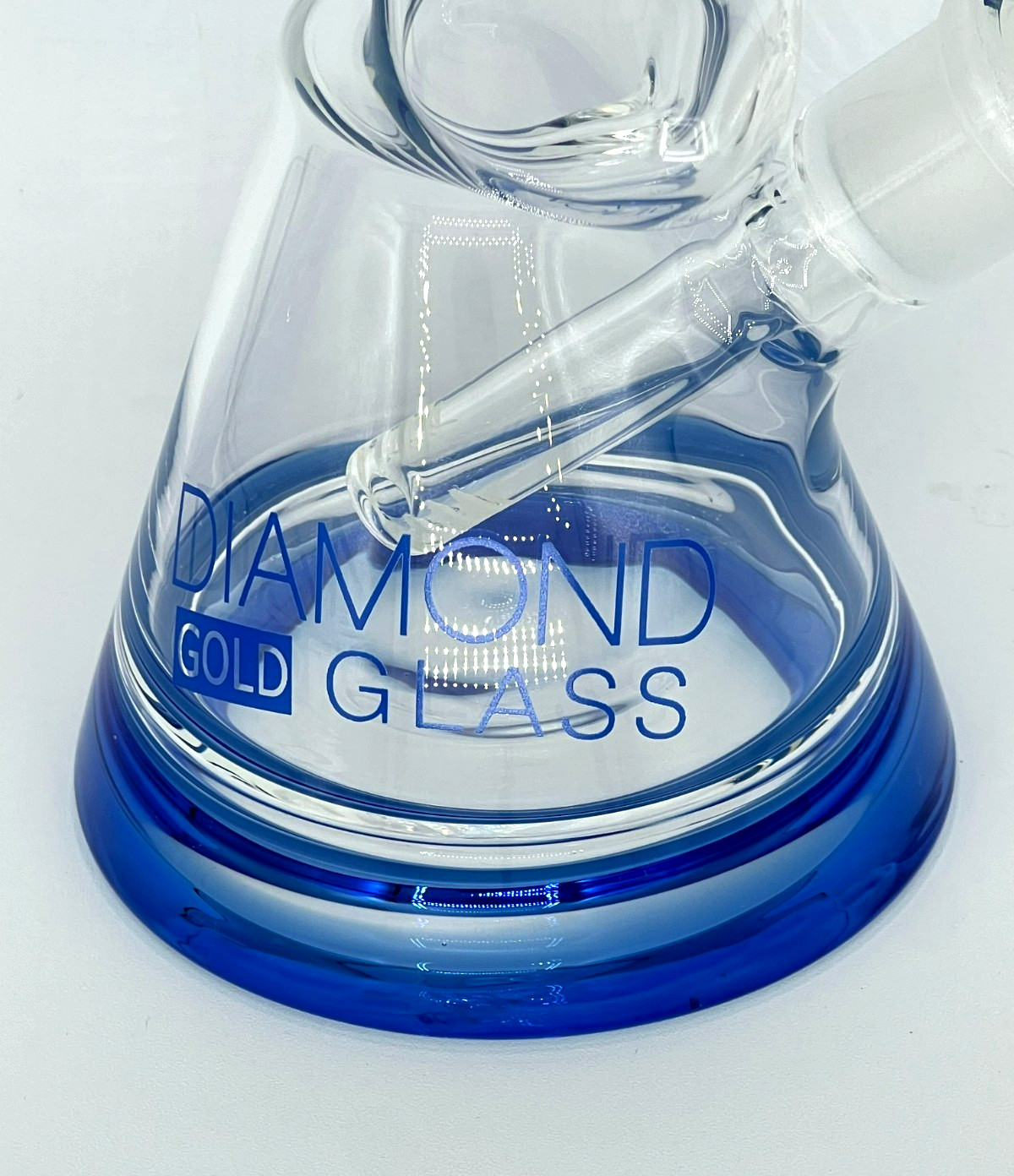 10″ DIAMOND GLASS ZONG ZIG ZAG BEAKER BONG PIPE BOROSILICATE THICK GLASS-2 GIFTS