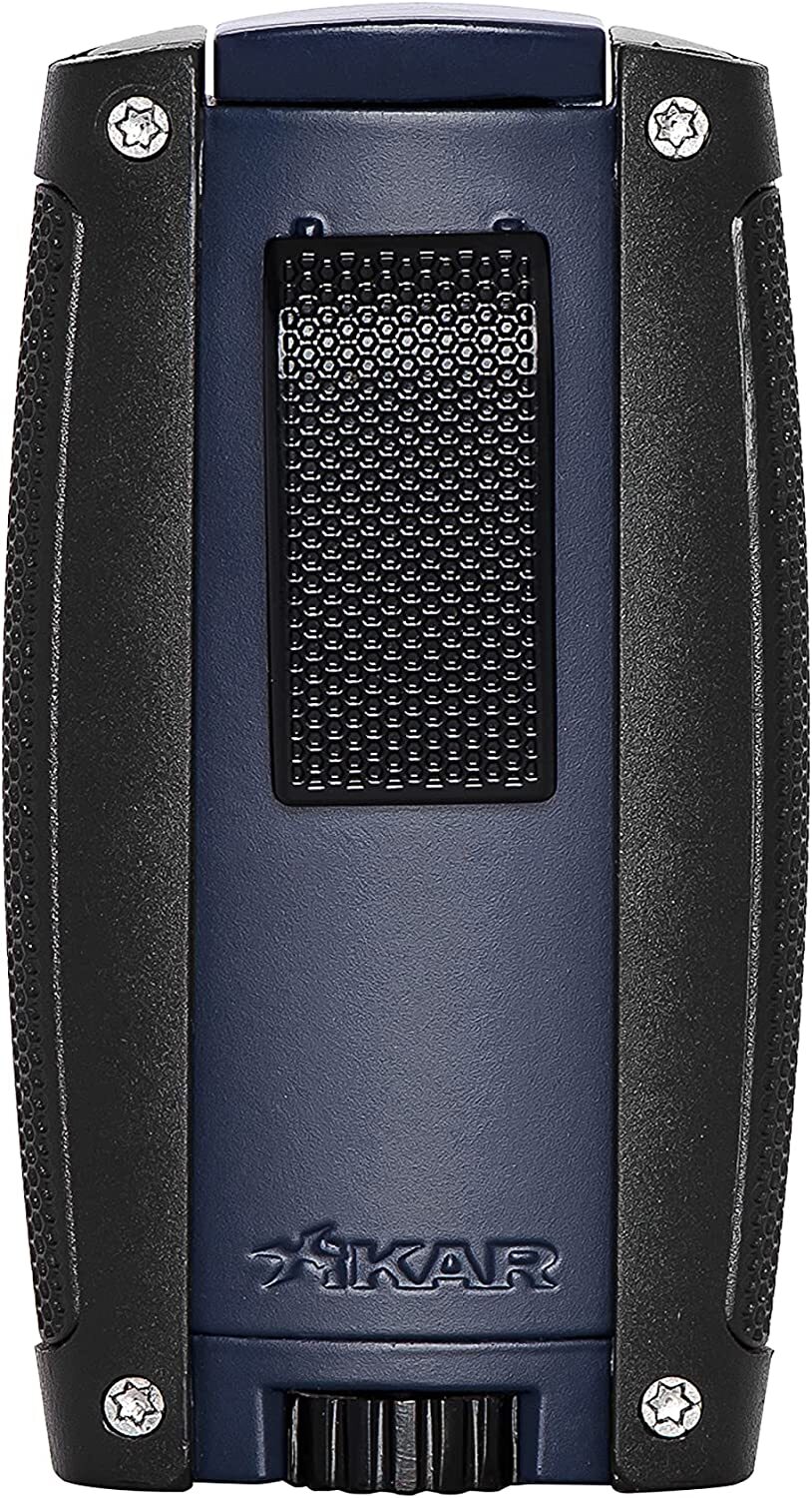 Xikar Turismo Double Jet Flame Cigar Lighter Matte Blue– Lifetime Warranty