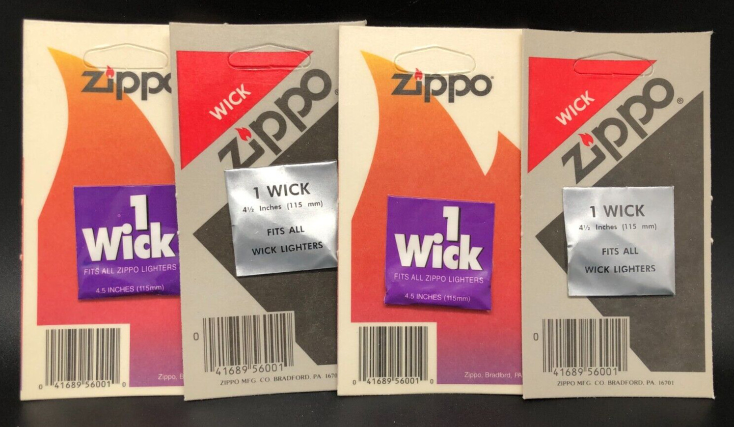 Zippo Lighter Replacement Wicks Set of 4 Original FREE SHIPPING