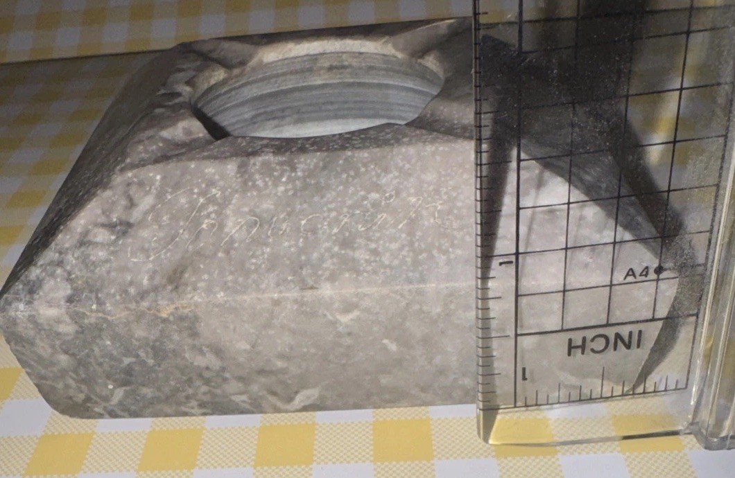 Cuban Crafters Vintage Stone Ashtray Gray Marble Cigar Ashtray Square 4x4x1