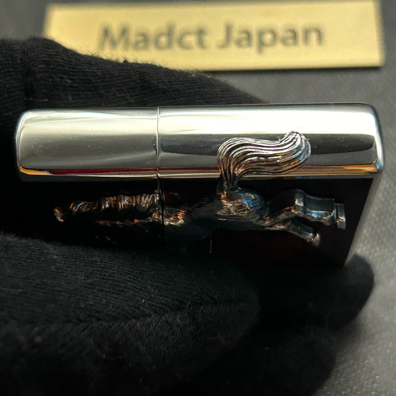 Zippo Winning Winnie Whinny Grand Crown Horse Metal Silver Red Lighter Japan