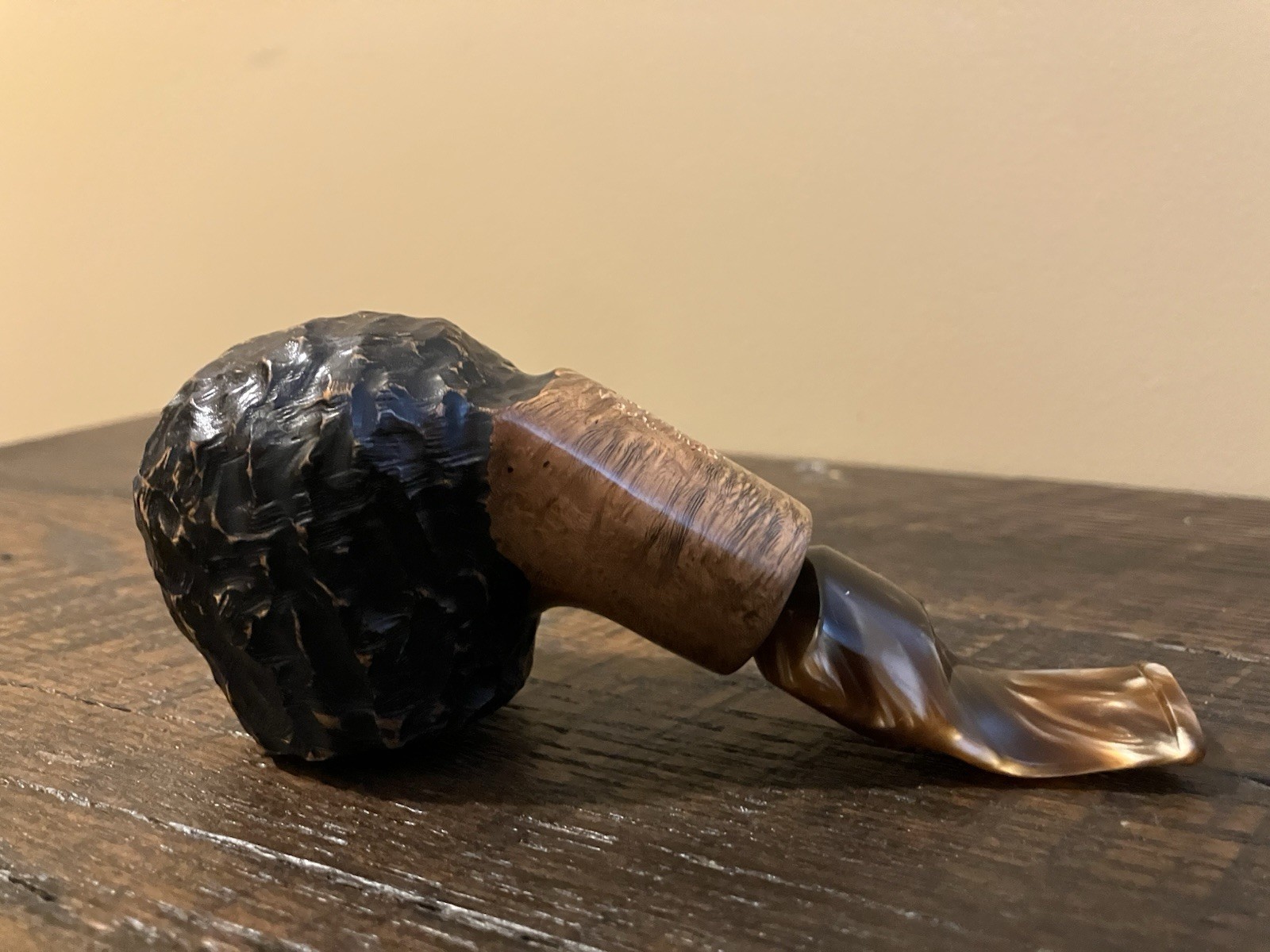 J.M. Boswell 2026 Pipe – Lava-Rock Briar Nose-Warmer